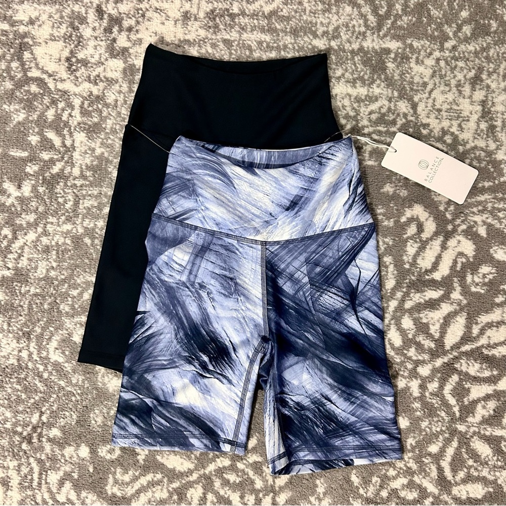 Balance Collection 2PK Easy Bermuda Biker Shorts NWT XS